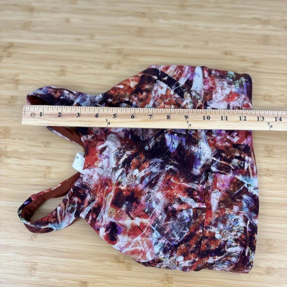 Lululemon Wunder Train Urbantricity Long Line Bra‎ Size 4 Abstract Print